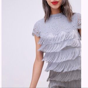 OMBRE FRINGE SHIFT DRESS